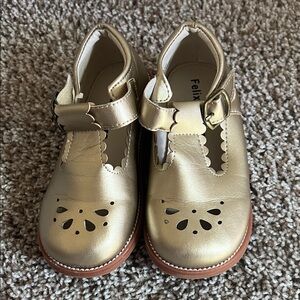 Gold Kids Mary Jane Shoes